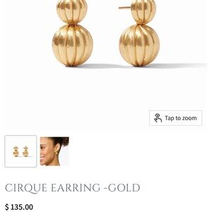 Julie Vos Cirque Gold Double-Ball Stud Earrings- never worn